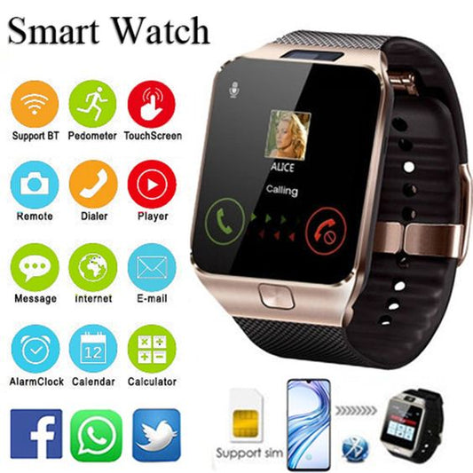 Dz09 Multifunctional Smartwatch With Bluetooth And Fitness Tracker And Sim Slot