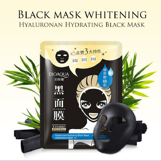 5 Pcs Bioaqua Hyaluronic Hydrating Black Facial Mask